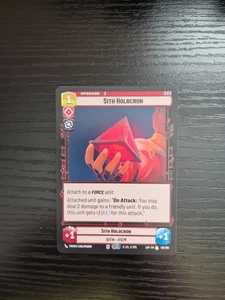 Star Wars Unlimited - Leyendas de la Fuerza - Holocrón Sith - Raro #138 - Imagen 1 de 2