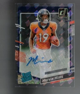 Marvin Mims 2023 Clearly Donruss Rated Rookie Logo Auto RC - Picture 1 of 2