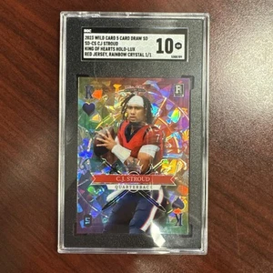 2023 Wild Card 5 Card Draw CJ Stroud Rainbow 1/1 SGC 10 - Foto 1 di 1