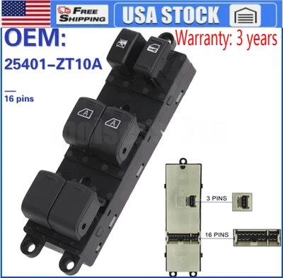 Master Power Window Control Switch For 2004-2014 Nissan Titan Cab Pickup 4-Door# - Image 1 of 4