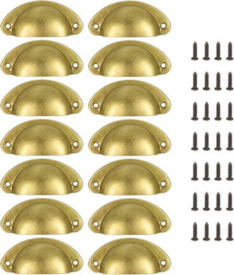 14 винтажных металлических ручек для выдвижных ящиков чаш с винтами для кухни - Изображение 1 из 4