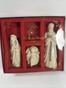 Lenox 4 Stück Die Heilige Familie & Kristall Stern Krippe Set Made in USA - Bild 1 von 9