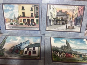 Juego de 5 manteles individuales de corcho o arte de pared Rosie O’Keeffe Irlanda escenas emblemáticas irlandesas - Imagen 1 de 2