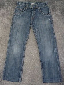 Tommy Hilfiger Mens Jeans W31 L29 Gage Blue Shrunk Destruct Distressed - Picture 1 of 22
