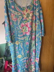 Kleid Bunt Lang Gr.54 Mit 3/4arm Neu - Bild 1 von 4