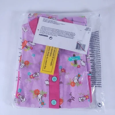 Pijama American Girl Niñas Talla 4 Wellie Wishers Hop to It Púrpura Estampado de Conejito Foto 1 de 3