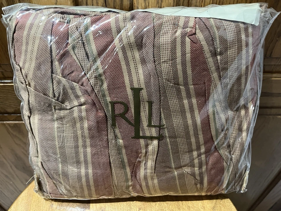 Ralph Lauren Northern Cape Stripe Terra Cotta Queen Size Bed skirt Brand NEW - Image 1 of 1