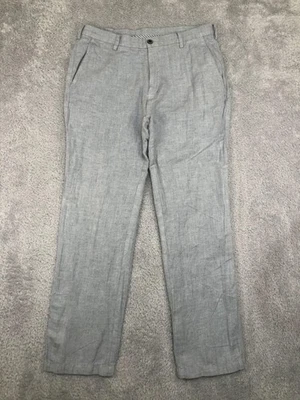 Caribbean Pants Men 34x30 Linen Gray Straight - Image 1 of 4