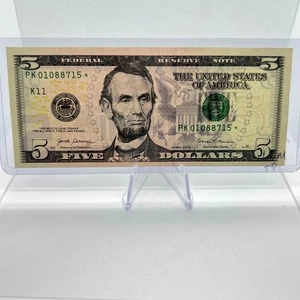 Low 1.2M Total Print Star Note $5 Dollar Bill Series 2017A (01088715) - Picture 1 of 2