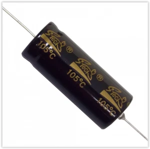 Axial Electrolytic Capacitor, Polarized, 100uF 100V, 105C, Tolerance ±20% - Picture 1 of 3