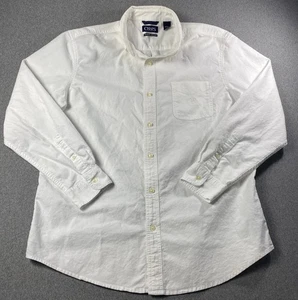 Camicia Chaps Ralph Lauren uomo XL classica Oxford bianca con bottoni 100% cotone - Foto 1 di 4