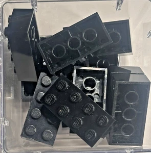 LEGO 2 x 4 Brick, 3001, Black, QTY 10 Free Shipping - Bild 1 von 1