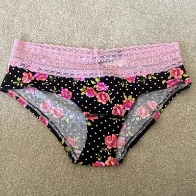 Braguita Hiphugger Victoria’s Secret tiro bajo, encaje estampado, talla MEDIANA M NUEVA CON ETIQUETAS Foto 1 de 3