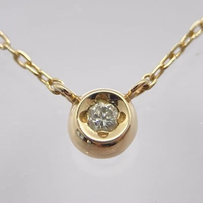 Collar Joyería Estrella Colgante Diamante 0.02ct 10K Reversible Sonrisa Marca Japón Foto 1 de 4