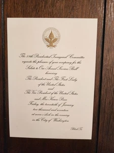 PRESIDENT DONALD J. TRUMP 2017 ENGRAVED INVITATION U.S. ARMED SERVICES BALL 2017 - Picture 1 of 3
