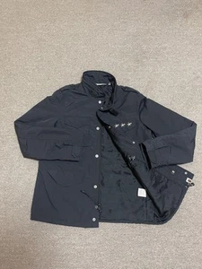 A Bathing Ape Navy Nylon Military Parka Jacket S Star Embroidery Excellent Cond - Picture 1 of 11