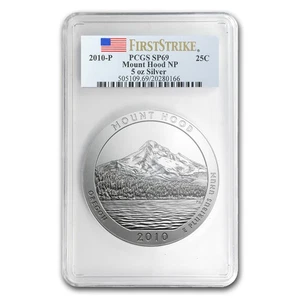 2010-P 5 oz Silver ATB Mount Hood SP-69 PCGS (FirstStrike®) - Picture 1 of 3