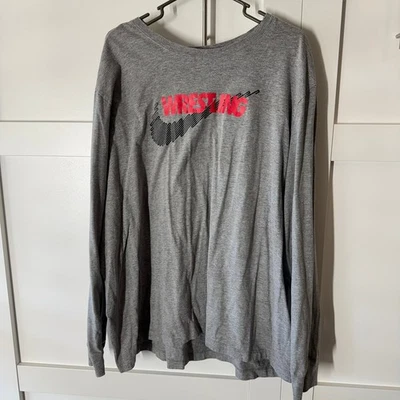Nike Gray Long Sleeve T Shirt Mens 3XL Wrestling Graphic Tee "The Nike Tee" - Image 1 of 4