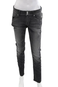 Hudson Womens Cotton Zippered Mid-Rise Stretch Slim Jeans Gray Size 30 - Picture 1 of 7