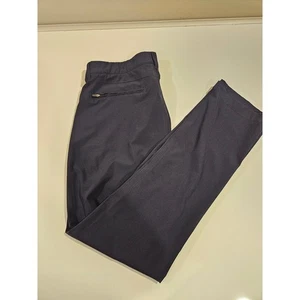 Pantaloni da golf Johnston & Murphy XC4 34W x 32L Flat Front Performance elasticizzati blu navy - Foto 1 di 7