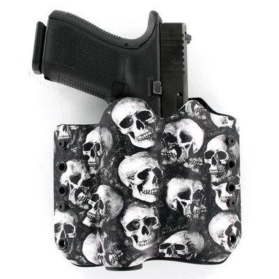 OWB Light Holster - Kahr Handguns -SureFire X-300- Optic -Multi Skulls - Image 1 of 4