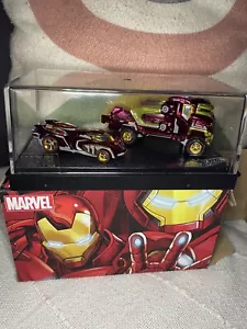 Hot Wheels Iron Man & Hulkbuster Marvel RLC/HWC 2017 SDCC 2 Car Set - Picture 1 of 9