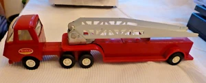 Vintage 1970s Mini Tonka Red Fire Truck Toy Pressed Steel - Picture 1 of 13