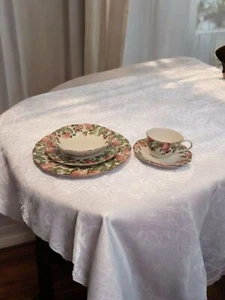 Servizio piatti vintage Nikko Precious Fine Bone China 5 pezzi posto - Foto 1 di 9