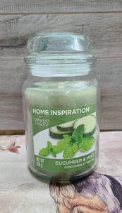 Yankee Candle Large Cucumber Mint Fresh 538g Scented Candle Jar Home Inspiration - Picture 1 of 10