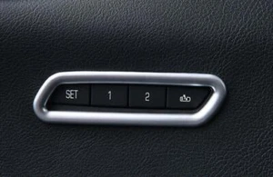 For Cadillac XT5 2016-2020 ABS Matte Silver Seat Memory Button Frame Cover Trim - Picture 1 of 10