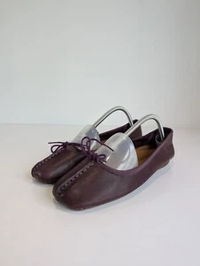 Clarks Artisan Ballerina flache Leder Pumps Schuhe Größe UK 8 lila - Bild 1 von 11