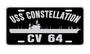 USS CONSTELLATION CV 64 License Plate Military sign USN P01 - Picture 1 of 2