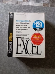 MICROSOFT EXCEL 5.0 1993 VERSION, 3.5 DISKS (9) BOX HAS WEAR, BOOKS LOOK UNUSED - Picture 1 of 6