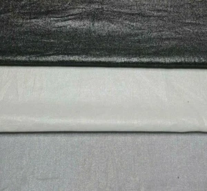 Tela de velo de algodón estampado de plata brillante 55" de ancho se vende por metro - Imagen 1 de 15