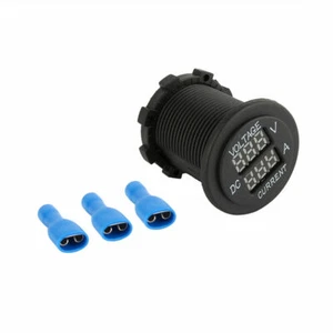 DC 10-20A 12-24V Dual LED Digital Voltmeter Ammeter Amp Volt Meter Guage Black - Picture 1 of 8