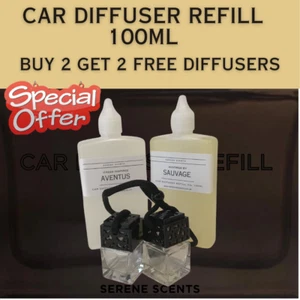 Car Diffuser Refill Oils 100ml,  Over 60 Fragrances Long Lasting Fragrance - Picture 1 of 7