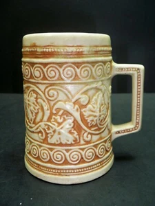 Antique Weller Art Pottery Clinton Ivory Grape Leaves & Vine Handled Mug 1930s - Picture 1 of 9