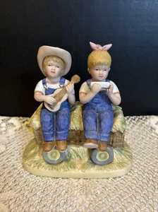 DENIM DAYS VINTAGE RETIRED FIGURINE 1985 HAYRIDE #1529 IN VGUC - Picture 1 of 8