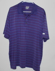 MENS IZOD PERFORMX XFG GOLF STRIPED POLO SHIRT, Purple size XXL - Picture 1 of 4