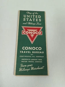 Vtg 1936 Conoco Oil Company Travel Bureau Gas Station Map of the United States - Picture 1 of 3