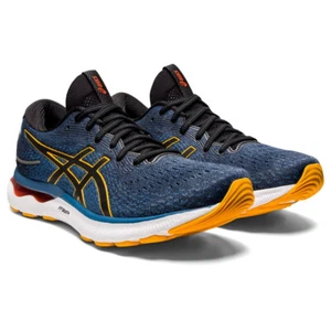 ASICS Men Gel Nimbus 24 Running Shoes Azure/Amber Size 7.5 D M - Picture 1 of 9