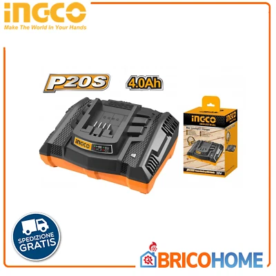CARICABATTERIE RAPIDO 20V 4AH INGCO