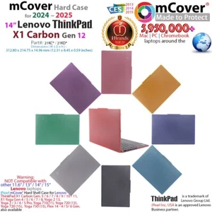 NEW mCover® Case for 14" Lenovo ThinkPad X1 Carbon Gen 12 Window Laptop Computer - Picture 1 of 15