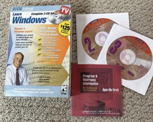 OPEN BOX VIDEO PROFESSOR LEARN WORD 2 CD’S (Missing Firewall CD) - Picture 1 of 6