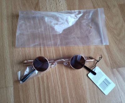 Gafas de sol Eason lentes redondas marco dorado de metal lentes tintadas Steampunk nuevas en paquete Foto 1 de 4