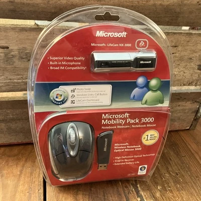 Microsoft Mobility Pack 3000 Wireless Notebook Mouse + Lifecam NX-3000 - Image 1 of 3