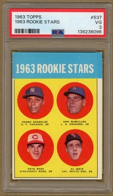 1963 Topps #537 Pete Rose radiocontrol novato PSA en muy buena condición 3  Foto 1 de 2