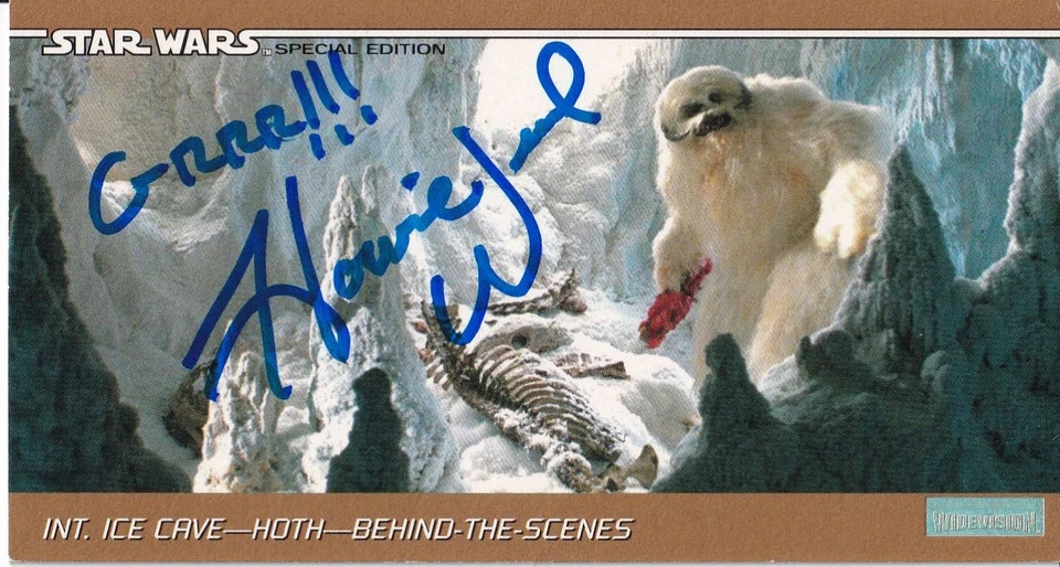 Карта Howie Weed As Wampa с автографом Topps Star Wars Widevision сертификат подлинности - Изображение 1 из 1