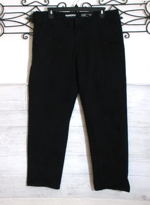 Sonoma Capri Pants Women's Size 12 Black Stretch Pockets - Image 1 of 4