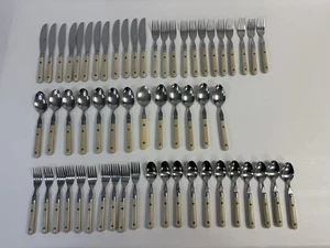 58 Pc WF Mardi Gras Cream Stainless Flatware Set 10+ Place Settings - Picture 1 of 13